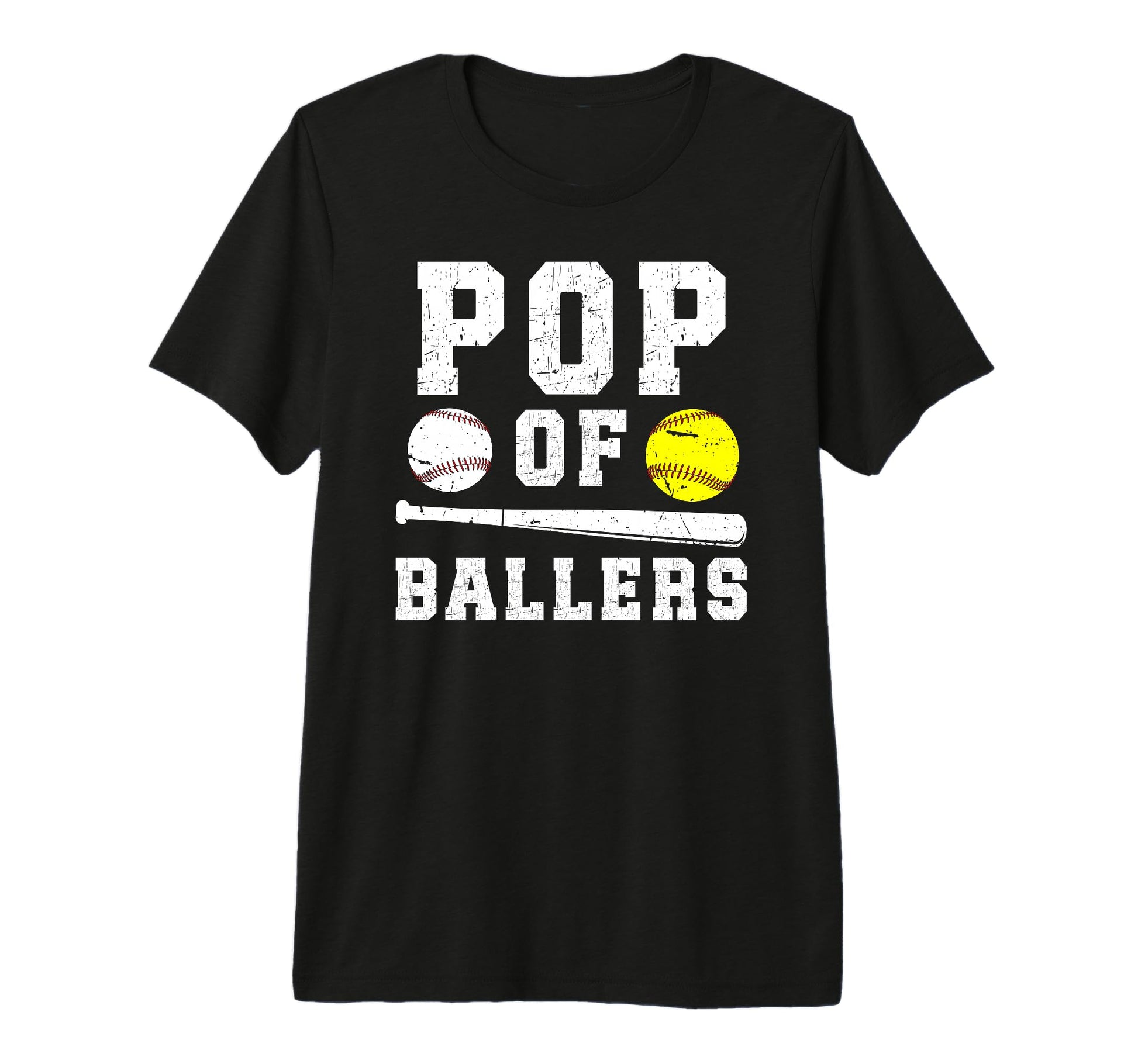 Mens Pop Ballers Proud Baseball T-Shirt - Minimalist Print for Adults - T-Shirt, Sweatshirt, Hoodie
