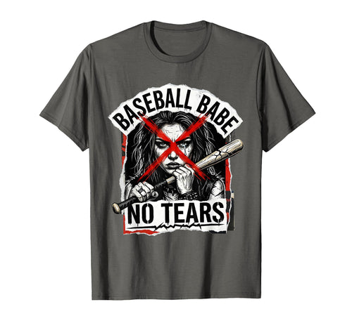 Baseball Babe No Tears Womens T-Shirt - Custom Art Print for Adults - T-Shirt, Sweatshirt, Hoodie