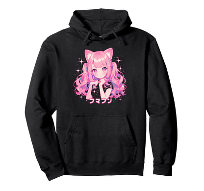 Goth Grunge Demon Anime Waifu Horror Hoodie - Trendy Graphic for Adults - T-Shirt, Sweatshirt, Hoodie