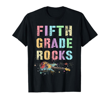 Fifth Grade Rocks Teacher My 5Th Gr T-Shirt - Novelty Apparel for Adults - T-Shirt, Sweatshirt, Hoodie