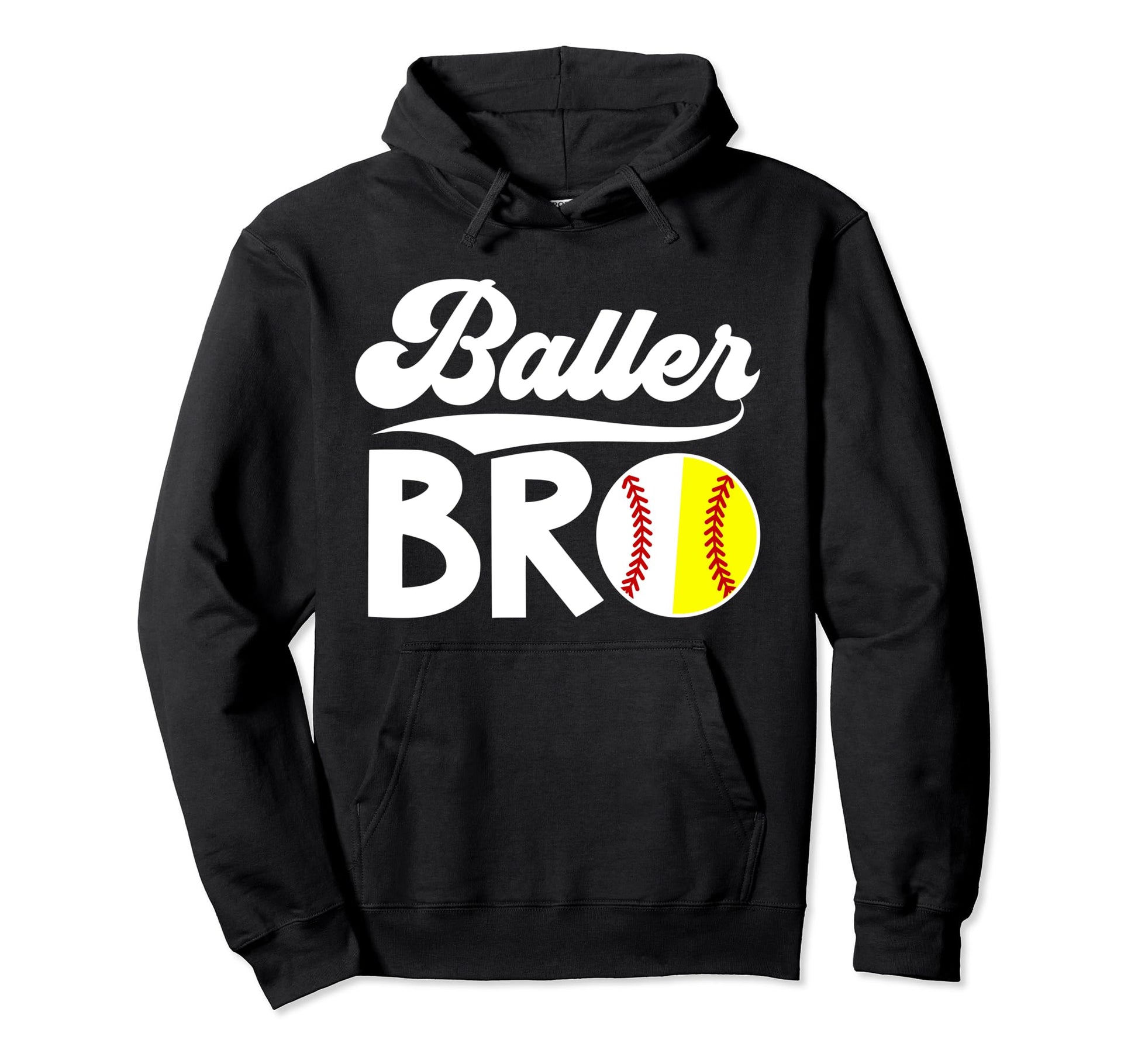 Baller Bro Baseball Softball Brother Hoodie - Streetwear Style Unisex - T-Shirt, Sweatshirt, Hoodie