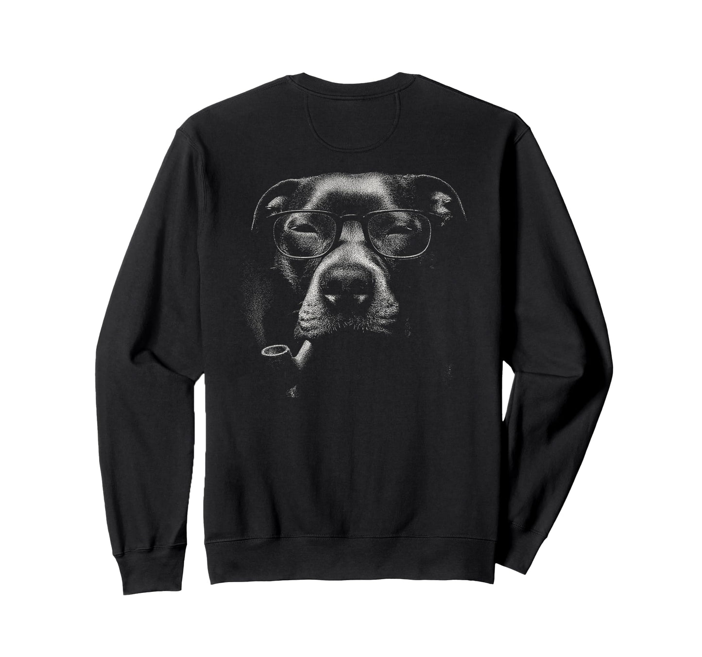 American Pitbull Glasses Pipe Sweatshirt - Aesthetic Graphic Men Women - T-Shirt, Sweatshirt, Hoodie