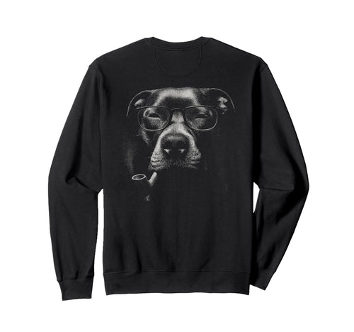 American Pitbull Glasses Pipe Sweatshirt - Aesthetic Graphic Men Women - T-Shirt, Sweatshirt, Hoodie