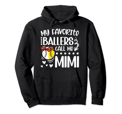 Favorite Ballers Call Me Mimi Hoodie - Fun Novelty Design Men Women - T-Shirt, Sweatshirt, Hoodie