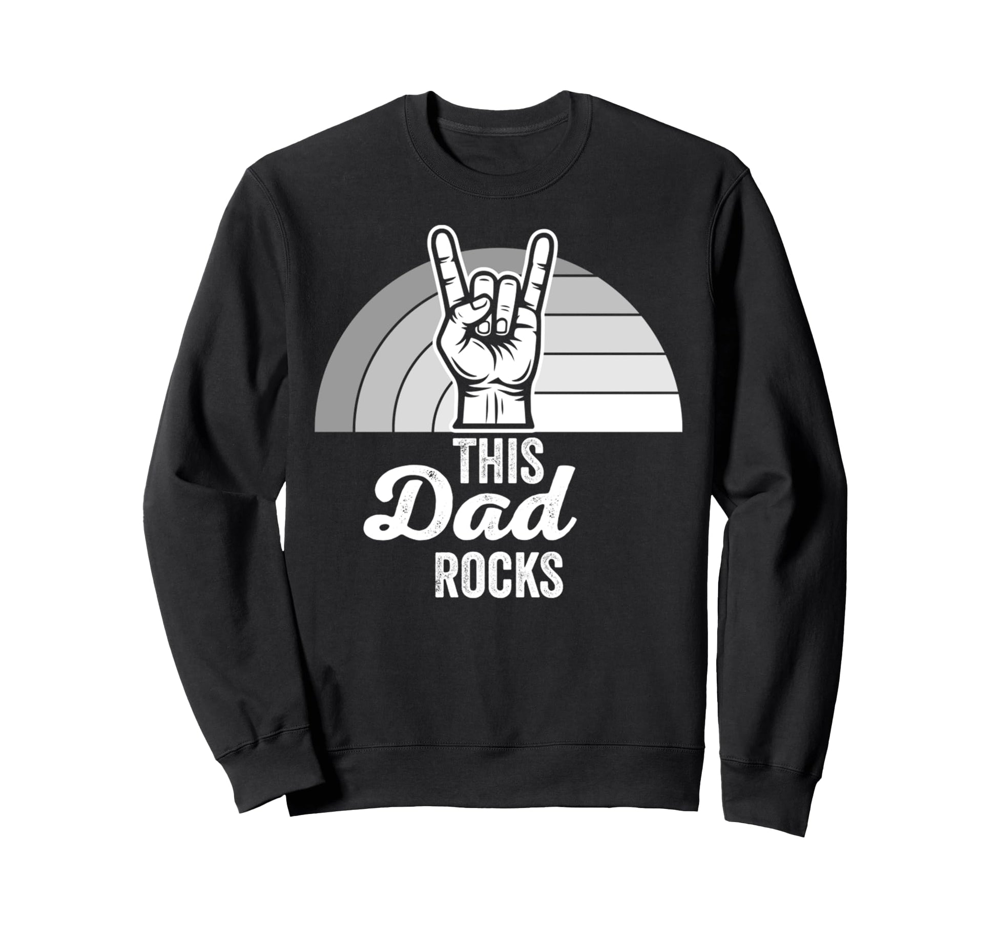 This Dad Rocks Hand Gesture Sweatshirt - Custom Art Print Unisex - T-Shirt, Sweatshirt, Hoodie