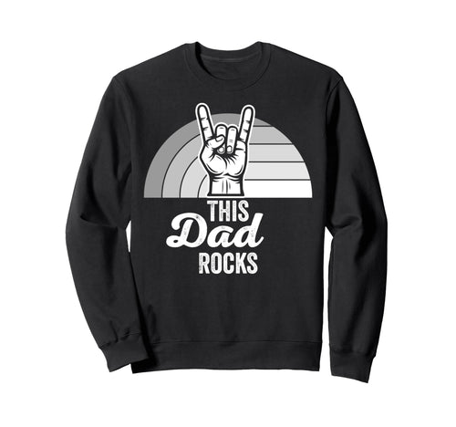 This Dad Rocks Hand Gesture Sweatshirt - Custom Art Print Unisex - T-Shirt, Sweatshirt, Hoodie
