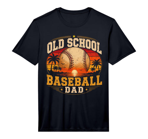 Mens Old School Baseball Dad Performance T-Shirt - Trendy Graphic Unisex - T-Shirt, Sweatshirt, Hoodie