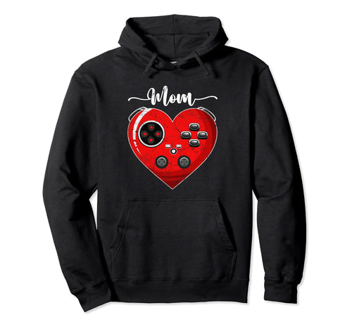 Distressed Heart Video Game Mom Heart Hoodie - Graphic Print for Adults - T-Shirt, Sweatshirt, Hoodie
