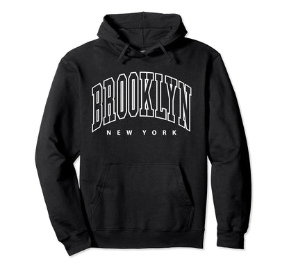 Brooklyn New York Nyc Varsity Hoodie - Custom Art Print Men Women - T-Shirt, Sweatshirt, Hoodie