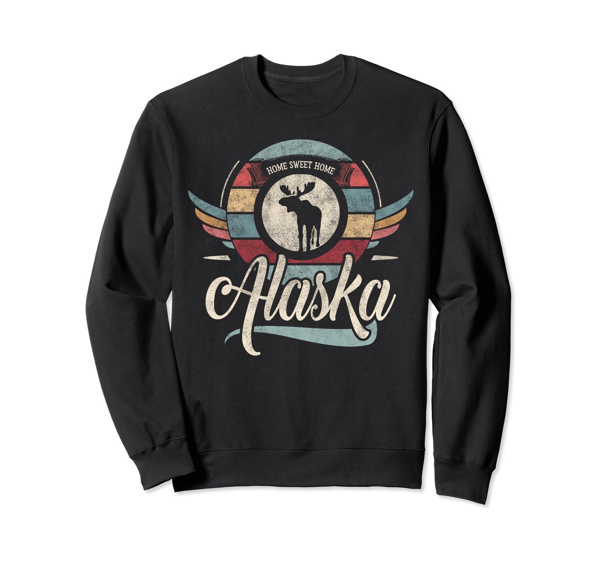 Alaska State Animal Moose Sweet Home Sweatshirt - Graphic Print Men Women - T-Shirt, Sweatshirt, Hoodie