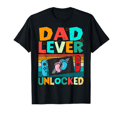Dad Level Unlocked I Leveled Up To Dad T-Shirt - Minimalist Print Unisex - T-Shirt, Sweatshirt, Hoodie