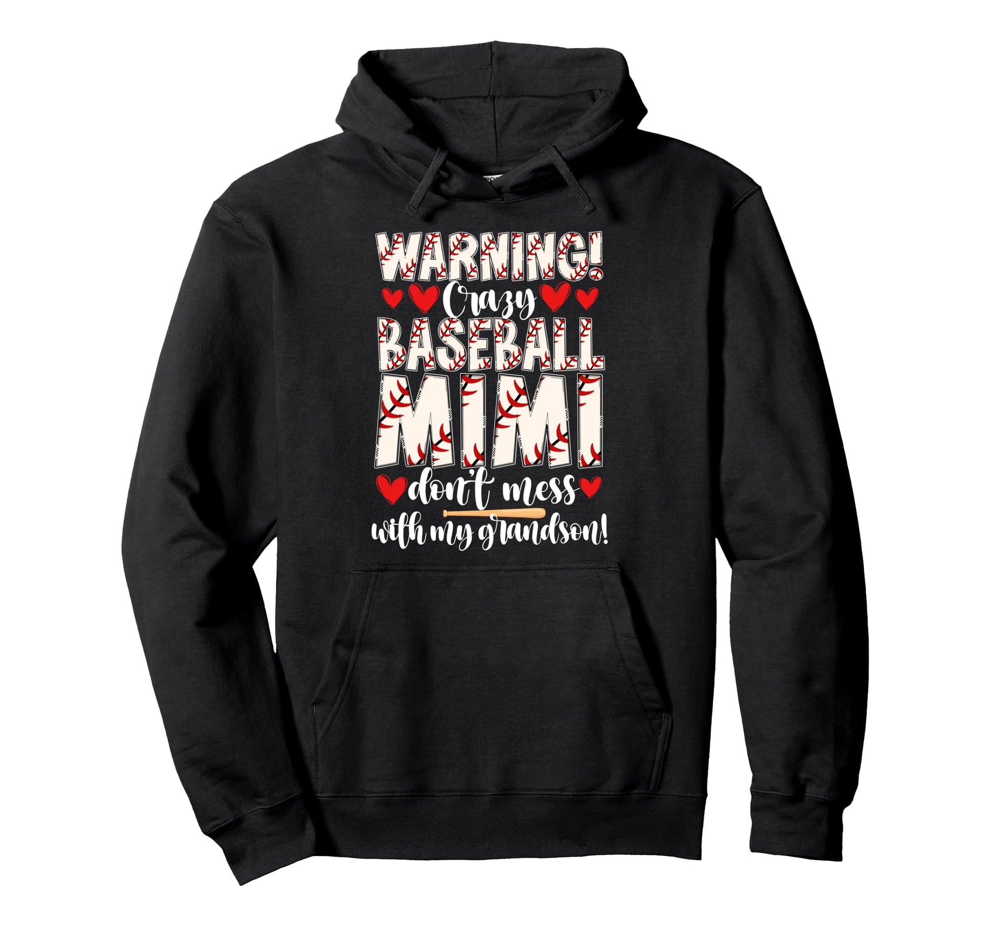 Crazy Baseball Mimi Grandma Mimi Hoodie - Aesthetic Graphic Unisex - T-Shirt, Sweatshirt, Hoodie