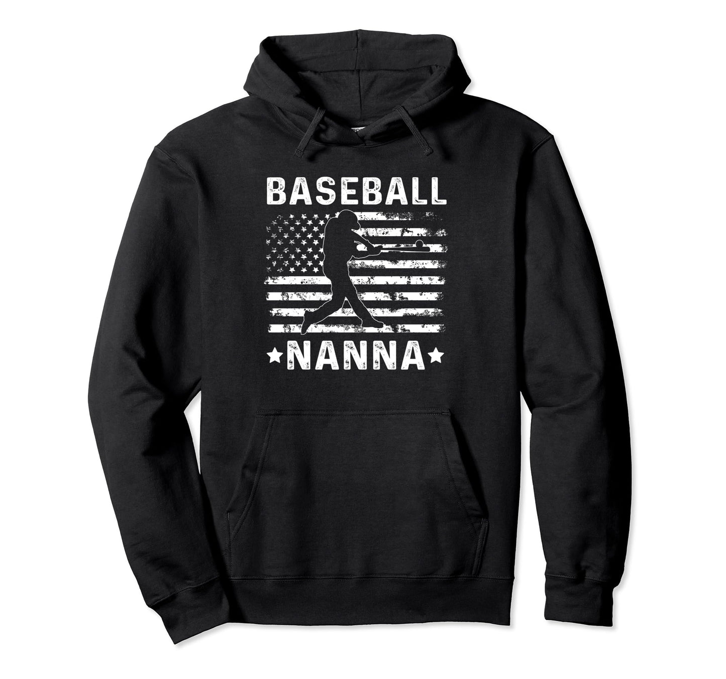 Baseball Nanna Grandma Usa Flag 4Th Hoodie - Minimalist Print for Adults - T-Shirt, Sweatshirt, Hoodie