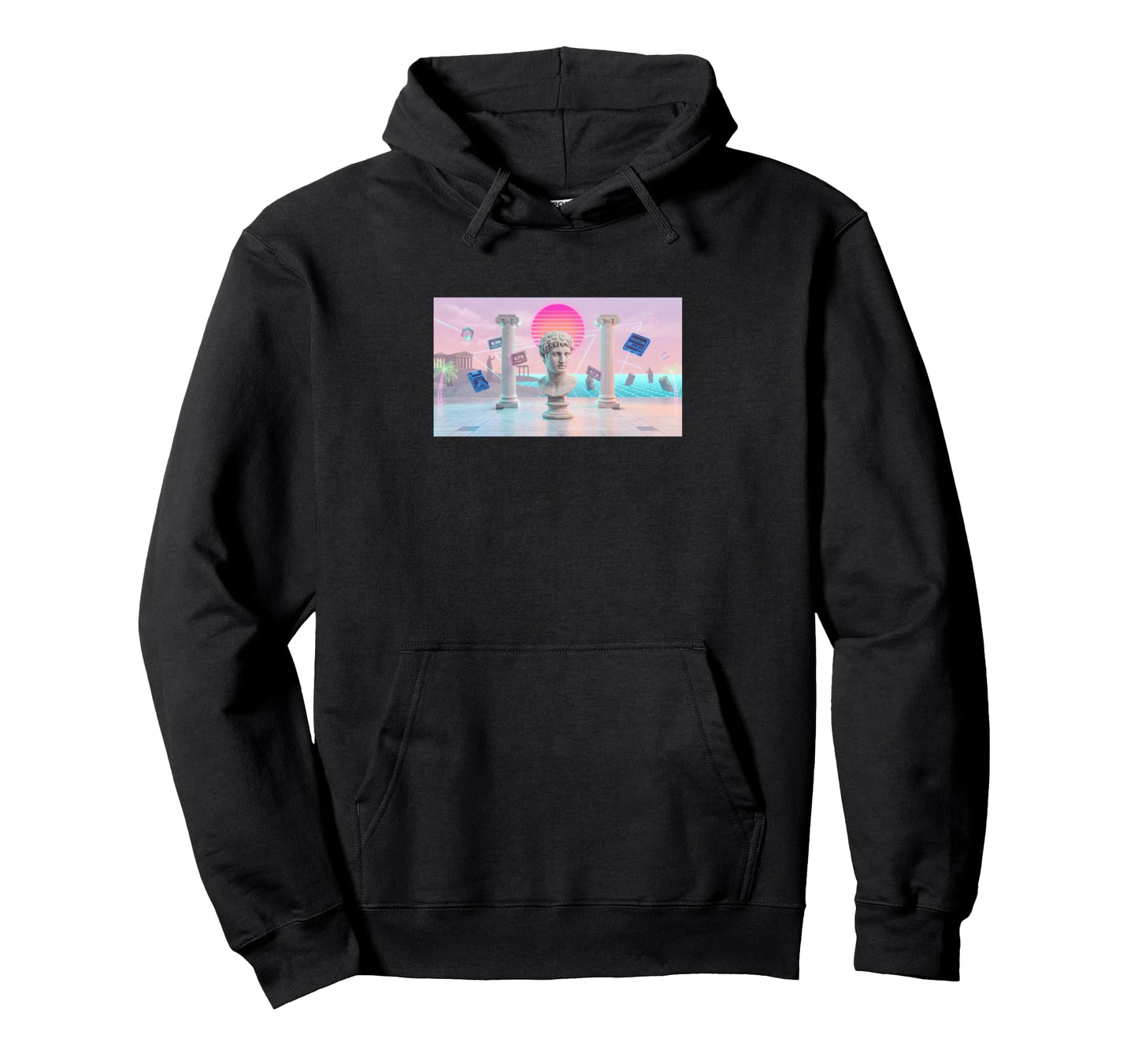 Vaporwave Aesthetic Trippy Vapor Wave Hoodie - Custom Art Print for Adults - T-Shirt, Sweatshirt, Hoodie