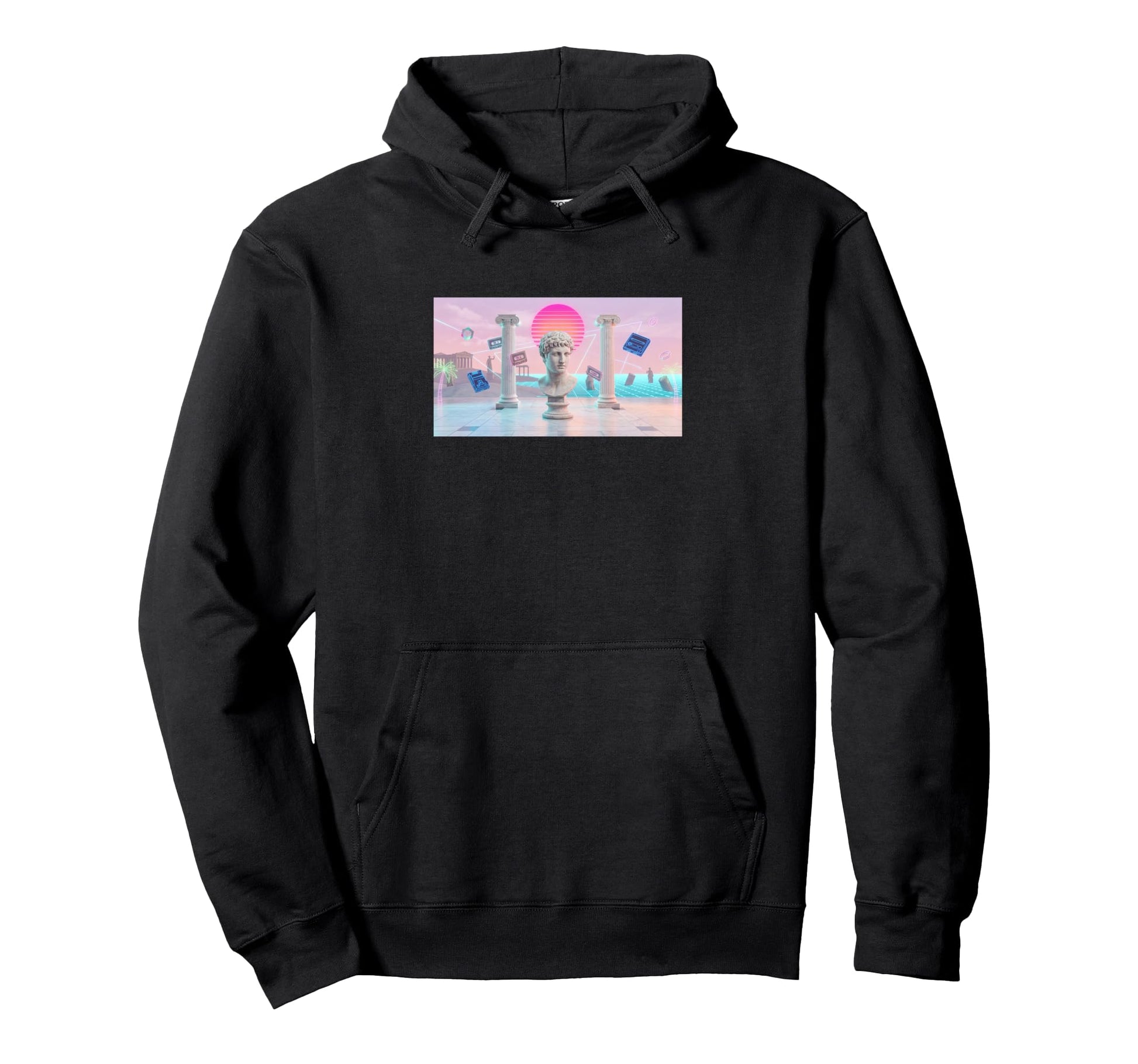 Vaporwave Aesthetic Trippy Vapor Wave Hoodie - Custom Art Print for Adults - T-Shirt, Sweatshirt, Hoodie
