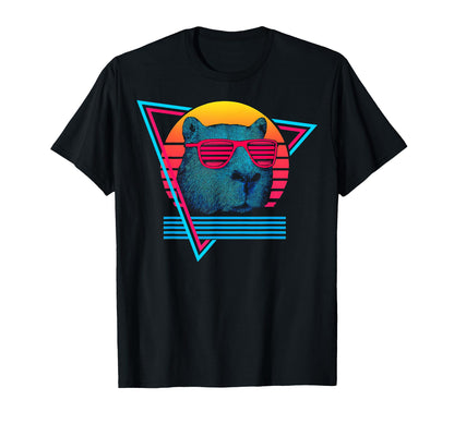 Capybara Capibara Sunglasses T-Shirt - Minimalist Print Men Women - T-Shirt, Sweatshirt, Hoodie