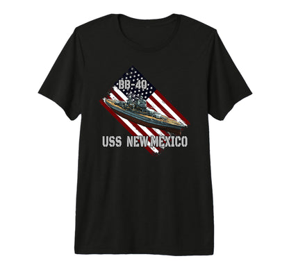 Battleship Uss New Mexico Bb 40 T-Shirt - Aesthetic Graphic Men Women - T-Shirt, Sweatshirt, Hoodie