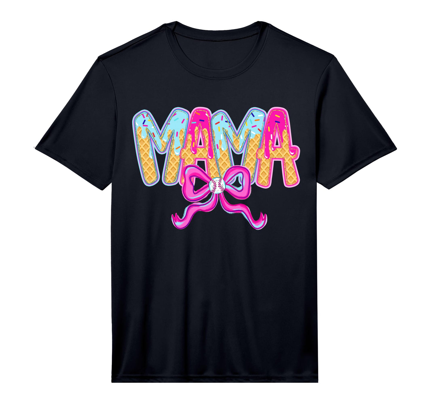Baseball Mama Drip Ice Cream T-Shirt - Streetwear Style for Adults - T-Shirt, Sweatshirt, Hoodie