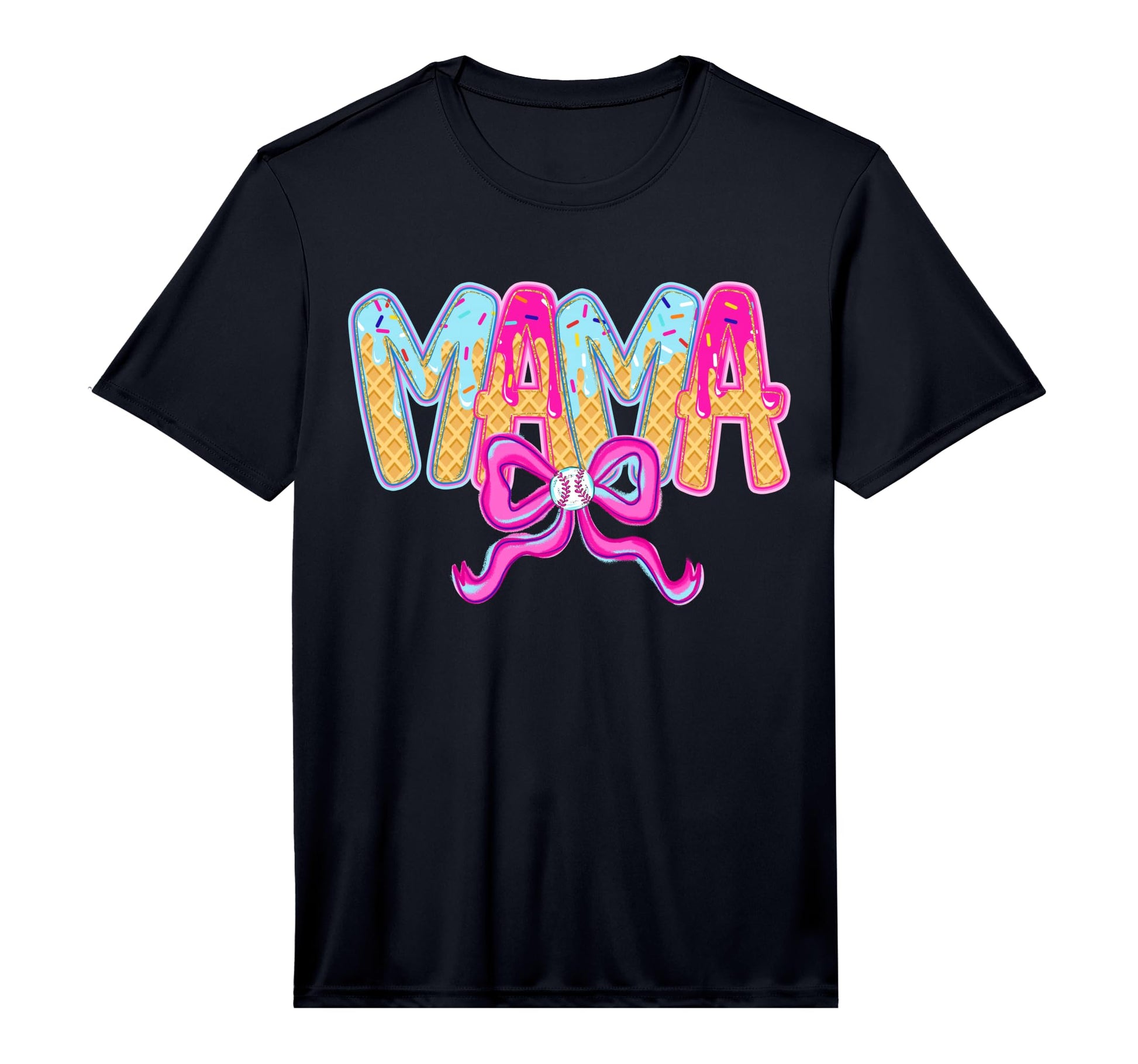 Baseball Mama Drip Ice Cream T-Shirt - Streetwear Style for Adults - T-Shirt, Sweatshirt, Hoodie