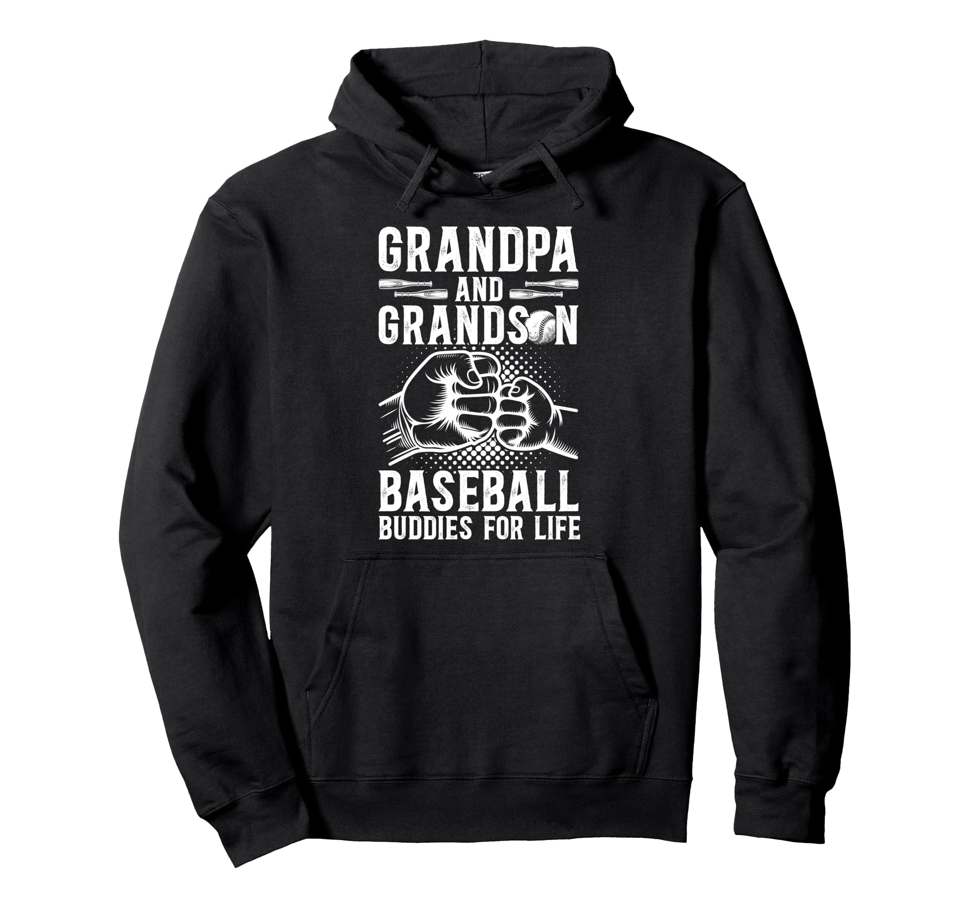 Baseball Grandpa And Grandson Baseball Hoodie - Graphic Print for Adults - T-Shirt, Sweatshirt, Hoodie