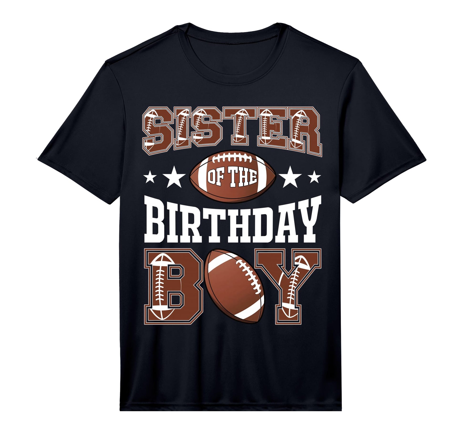 Sister Birthday Football Game Day T-Shirt - Trendy Graphic for Adults - T-Shirt, Sweatshirt, Hoodie