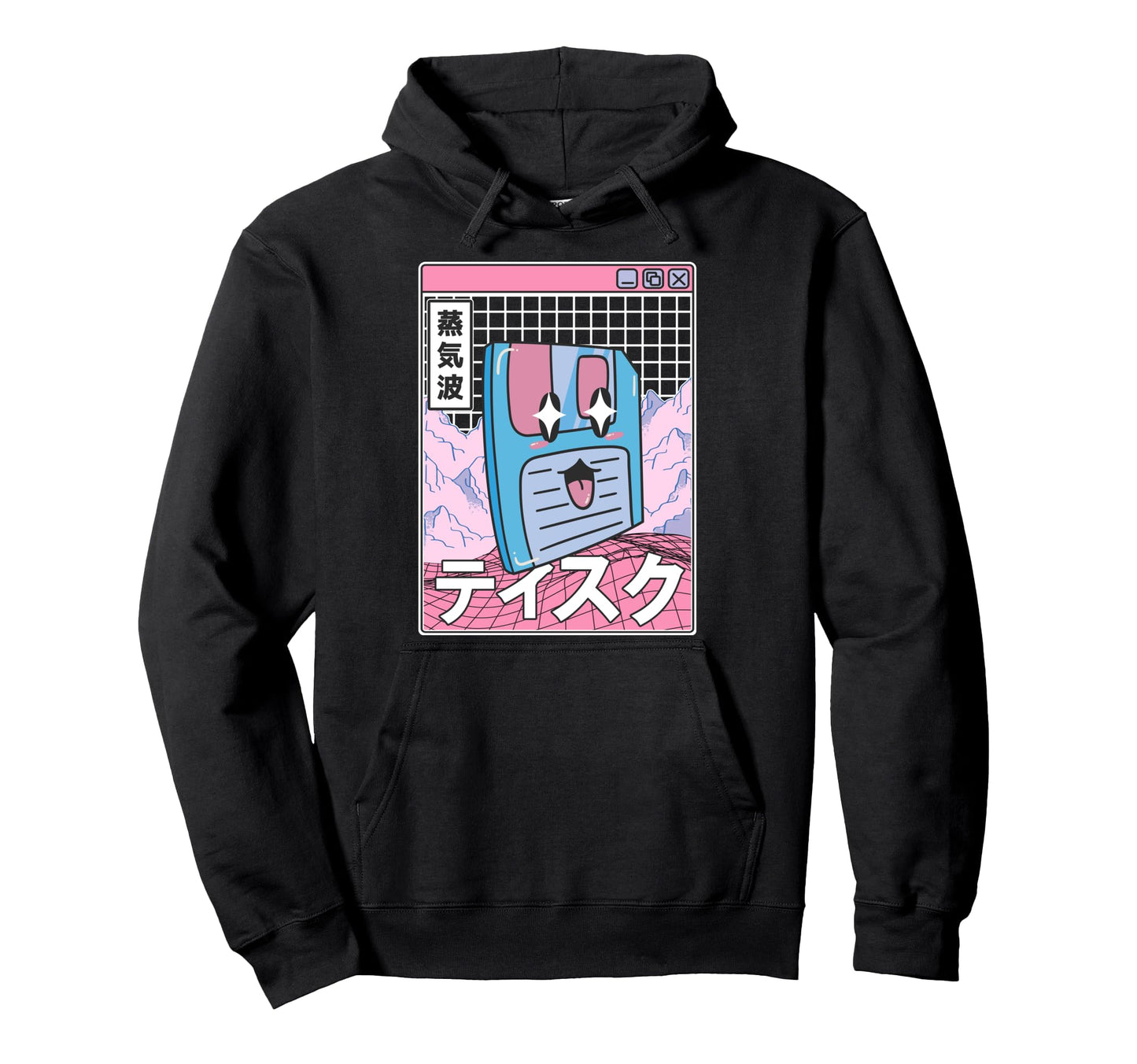 Happy Floppy Disk Digital Japan Otaku Hoodie - Custom Art Print Men Women - T-Shirt, Sweatshirt, Hoodie
