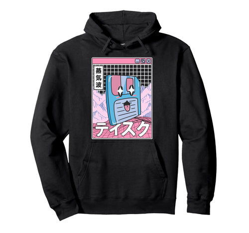 Happy Floppy Disk Digital Japan Otaku Hoodie - Custom Art Print Men Women - T-Shirt, Sweatshirt, Hoodie