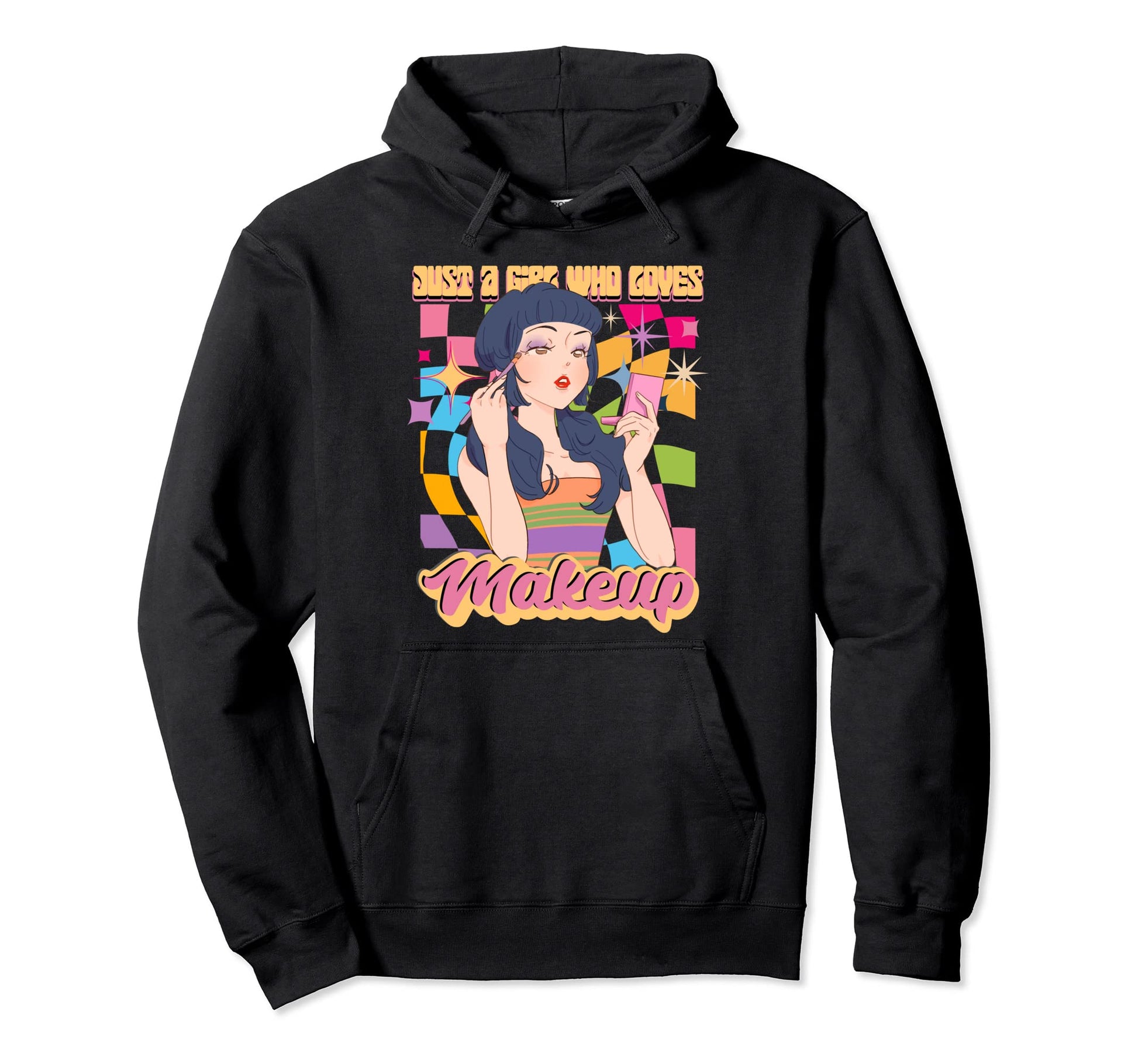 Anime Who Loves Makeup Rainbow Japan Hoodie - Custom Art Print for Adults - T-Shirt, Sweatshirt, Hoodie