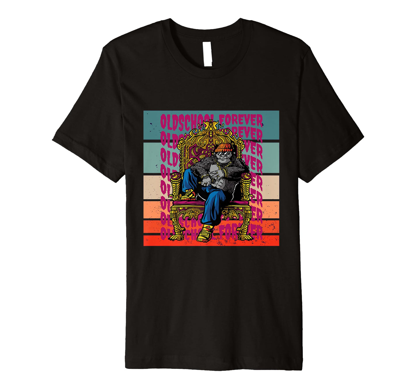 Gangsta Gorilla Oldschool Hip Hop T-Shirt - Novelty Apparel for Adults - T-Shirt, Sweatshirt, Hoodie
