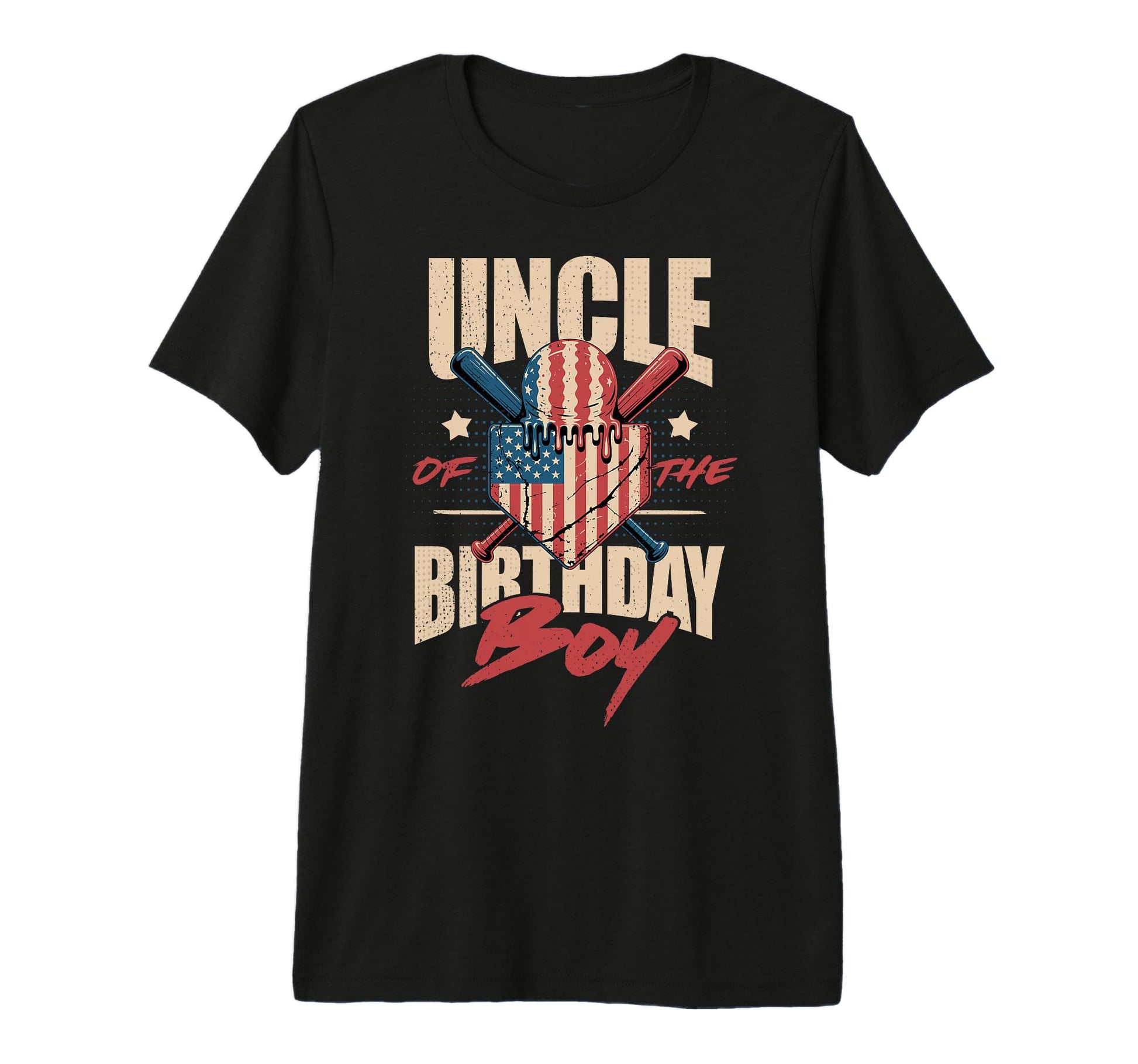 Uncle Birthday Matching Baseball Birthday T-Shirt - Novelty Apparel Unisex - T-Shirt, Sweatshirt, Hoodie