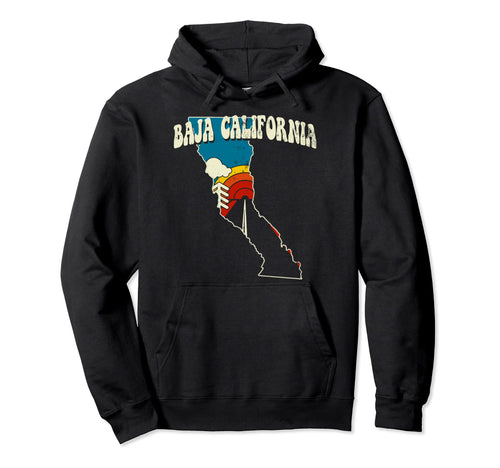 Baja California Mexican State Rainbow Hoodie - Trendy Graphic for Adults - T-Shirt, Sweatshirt, Hoodie