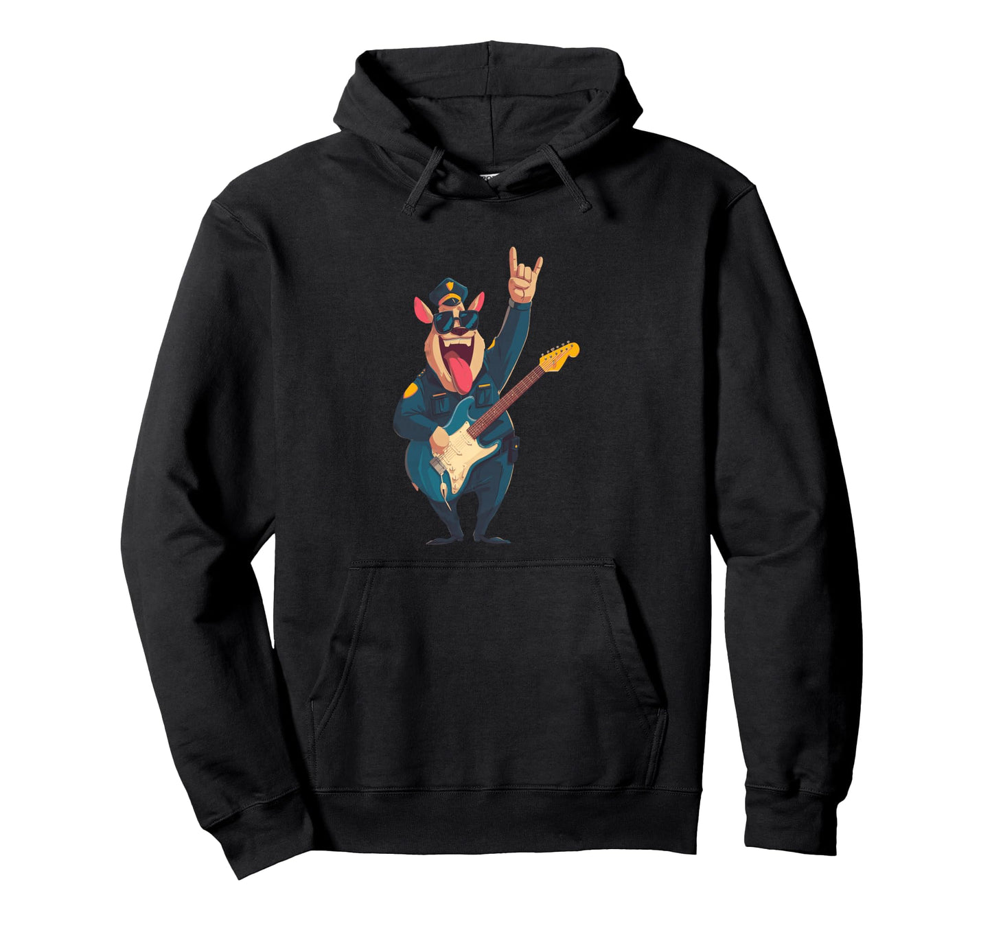 Rockstar Police Pig Cop Sunglasses Hoodie - Streetwear Style Men Women - T-Shirt, Sweatshirt, Hoodie
