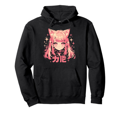 Goth Grunge Demon Anime Waifu Horror Hoodie - Minimalist Print for Adults - T-Shirt, Sweatshirt, Hoodie