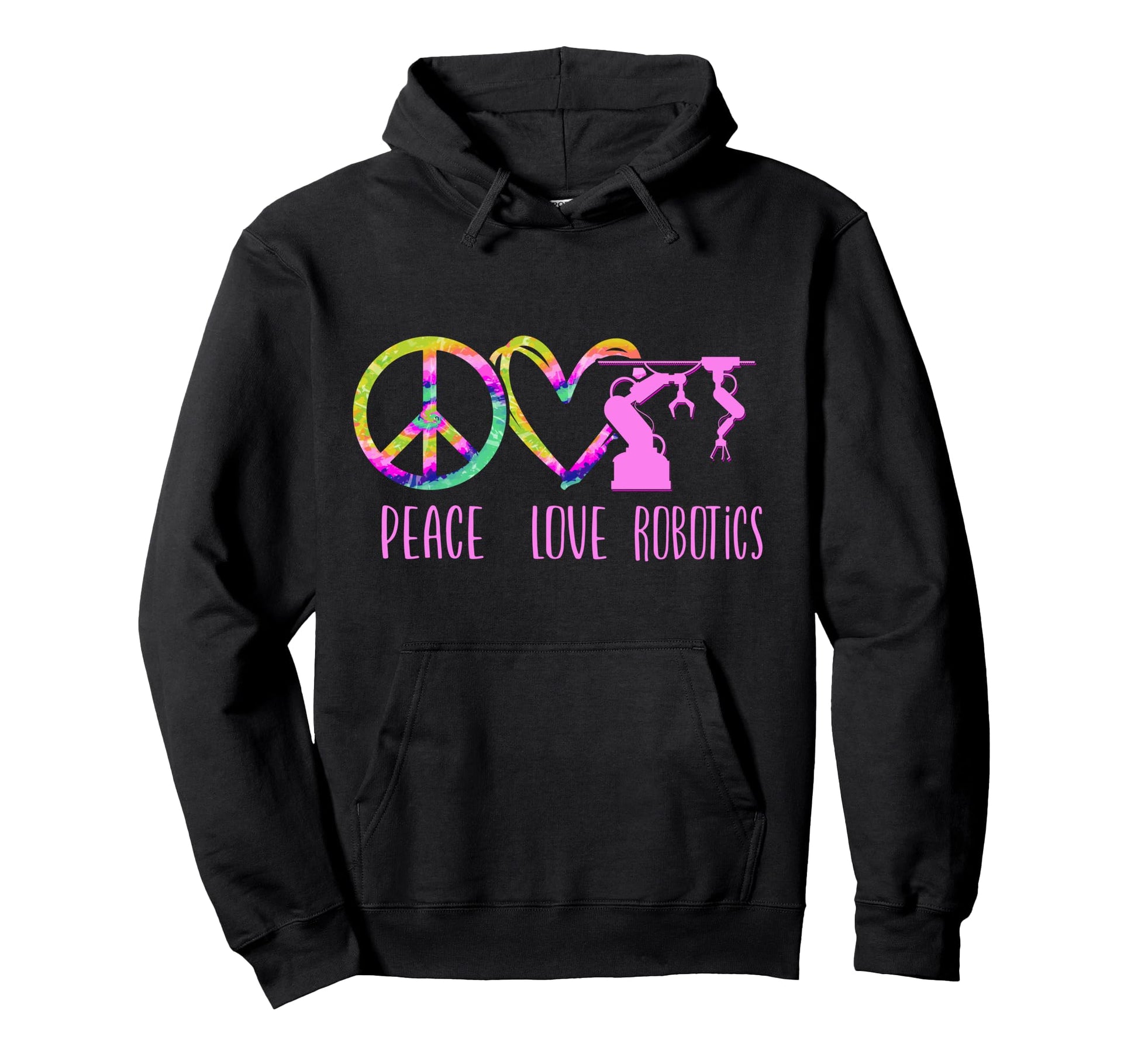 Robot Robotics Engineer Tie Dye Female Hoodie - Unique Graphic Unisex - T-Shirt, Sweatshirt, Hoodie