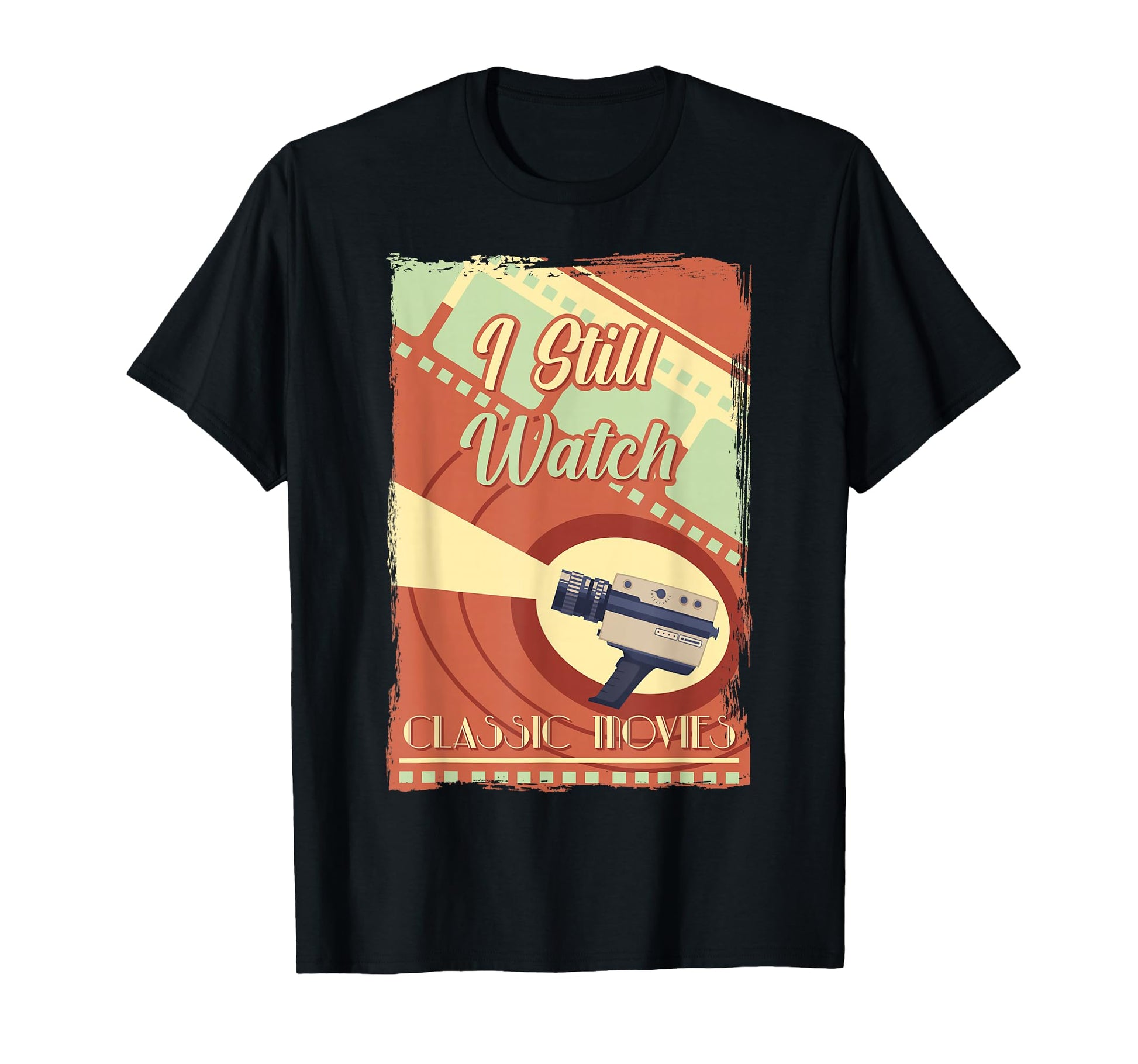 Camera I Still Watch Movies Antique T-Shirt - Trendy Graphic for Adults - T-Shirt, Sweatshirt, Hoodie
