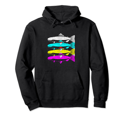 Trout Fish Trout Fisherman Hoodie - Unique Graphic for Adults - T-Shirt, Sweatshirt, Hoodie