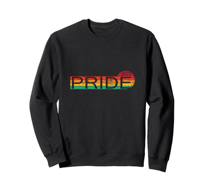 Pride 2021 Rainbow Colors Sweatshirt - Trendy Graphic for Adults - T-Shirt, Sweatshirt, Hoodie