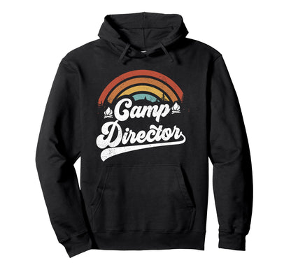 Summer Camp Director Staff Groovy Hoodie - Unique Graphic Men Women - T-Shirt, Sweatshirt, Hoodie