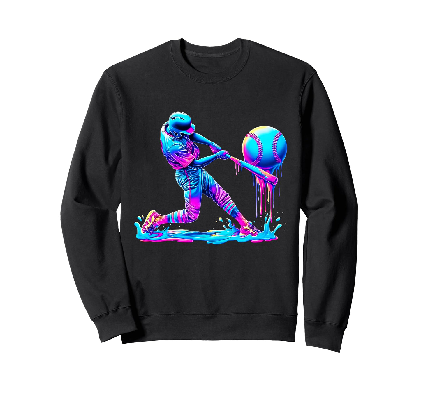 Funny Dripping Ice Cream Sweatshirt - Casual Everyday Wear Men Women - T-Shirt, Sweatshirt, Hoodie
