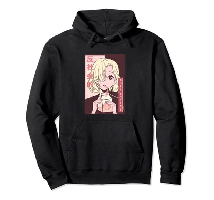Antisocial Anime Strawberry Milk Hoodie - Aesthetic Graphic Men Women - T-Shirt, Sweatshirt, Hoodie