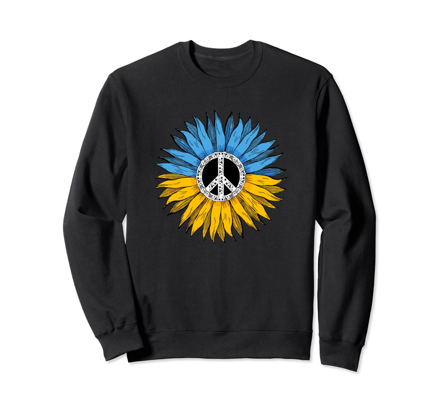 Blue Yellow Sunflower Ukraine Sweatshirt - Unique Graphic Men Women - T-Shirt, Sweatshirt, Hoodie