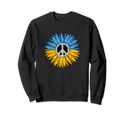Blue Yellow Sunflower Ukraine Sweatshirt - Unique Graphic Men Women - T-Shirt, Sweatshirt, Hoodie