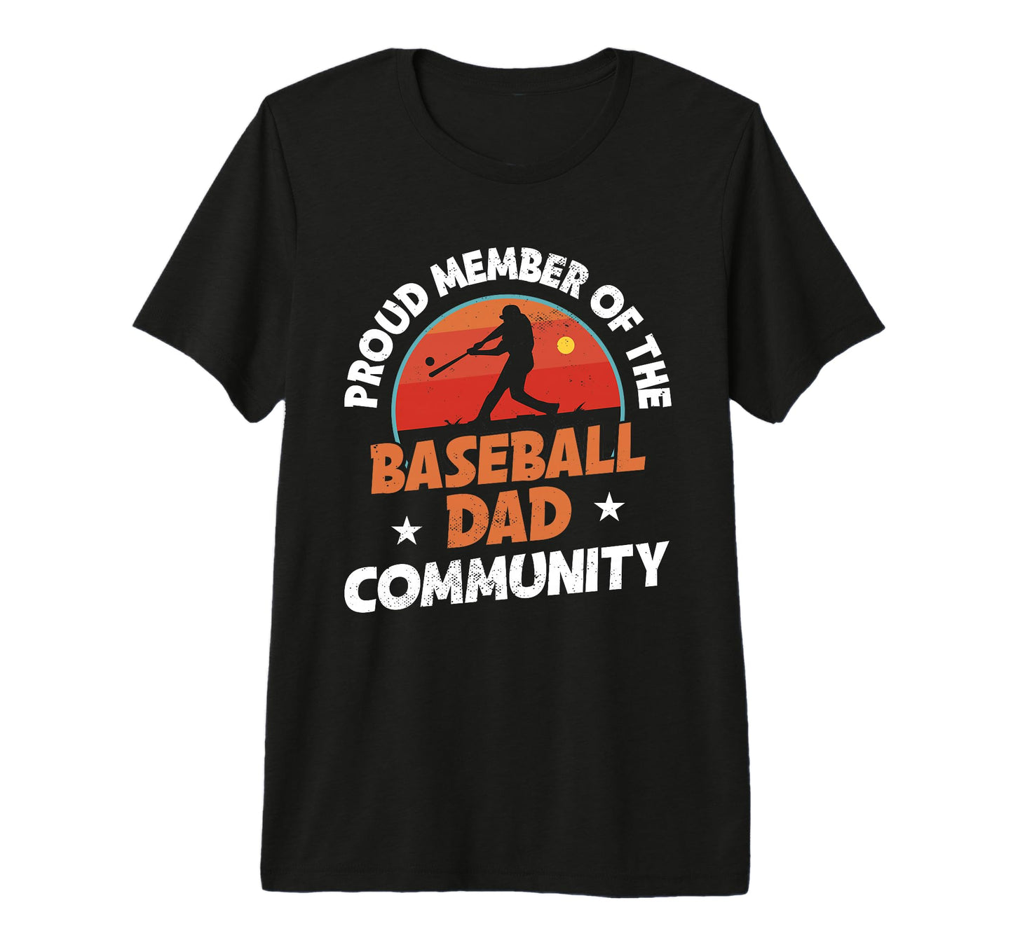 Fathers Day Baseball Dad Parent Tri T-Shirt - Trendy Graphic Men Women - T-Shirt, Sweatshirt, Hoodie