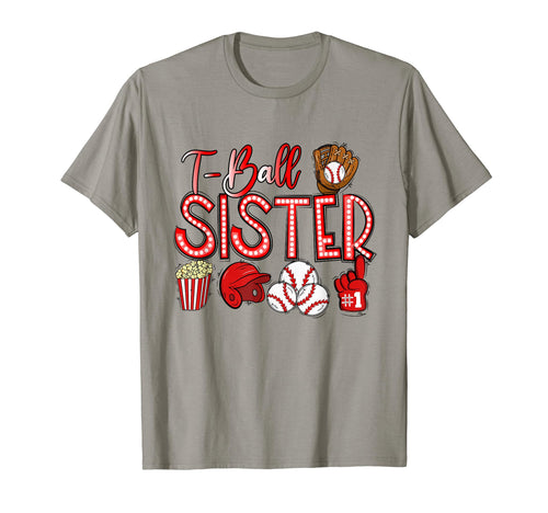 T Ball Sister Hand Drawn Baseball T-Shirt - Graphic Print for Adults - T-Shirt, Sweatshirt, Hoodie