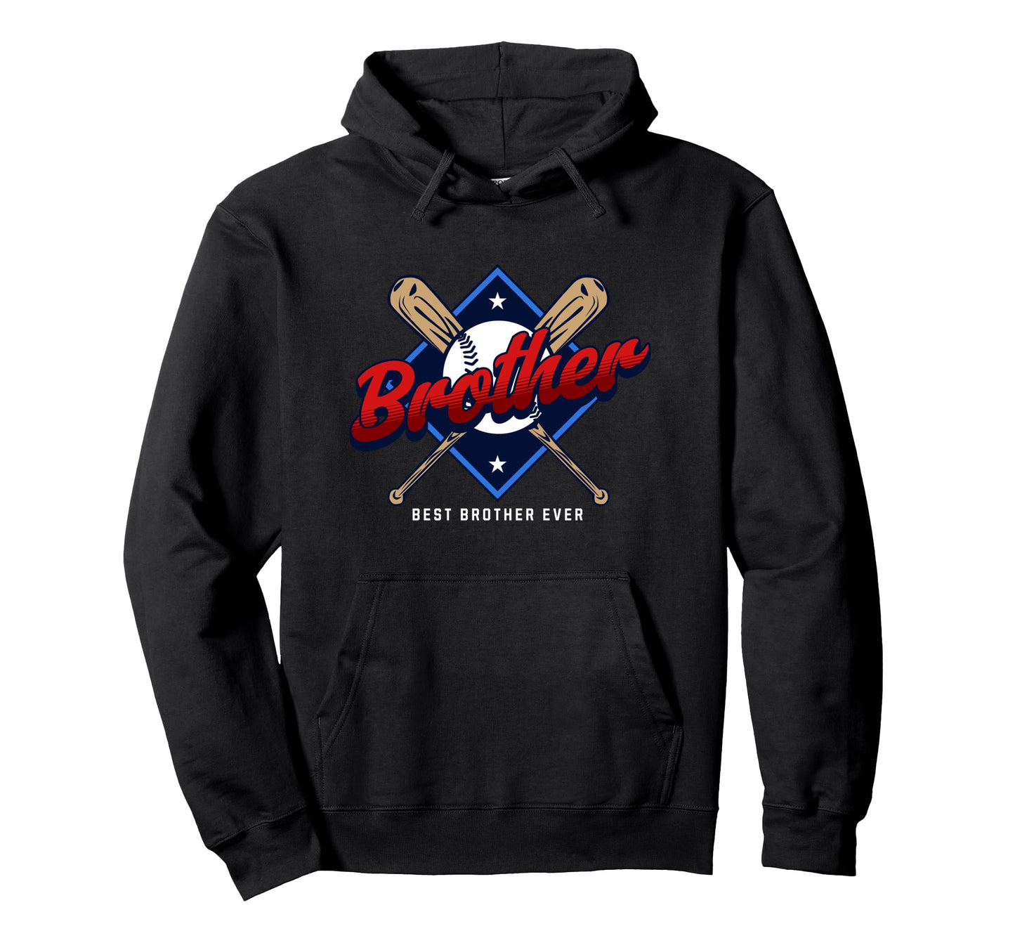 Baseball Brother Baseball Hoodie - Unique Graphic Men Women - T-Shirt, Sweatshirt, Hoodie