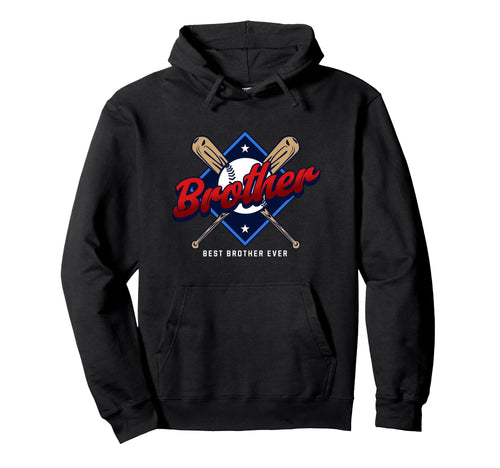 Baseball Brother Baseball Hoodie - Unique Graphic Men Women - T-Shirt, Sweatshirt, Hoodie