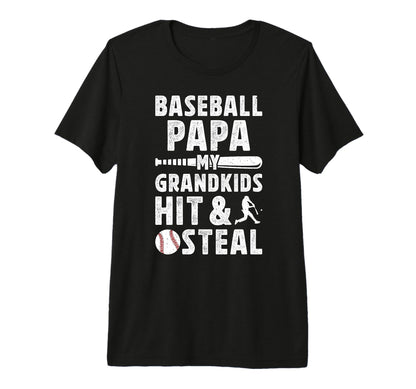 Mens Baseball Papa Funny Grandpa Papa T-Shirt - Trendy Graphic Men Women - T-Shirt, Sweatshirt, Hoodie