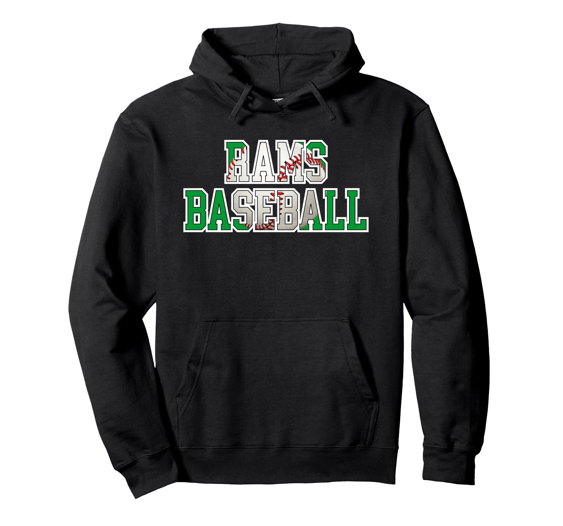 Rams Baseball Green Ram Pride Baseball Hoodie - Fun Novelty Design Unisex - T-Shirt, Sweatshirt, Hoodie