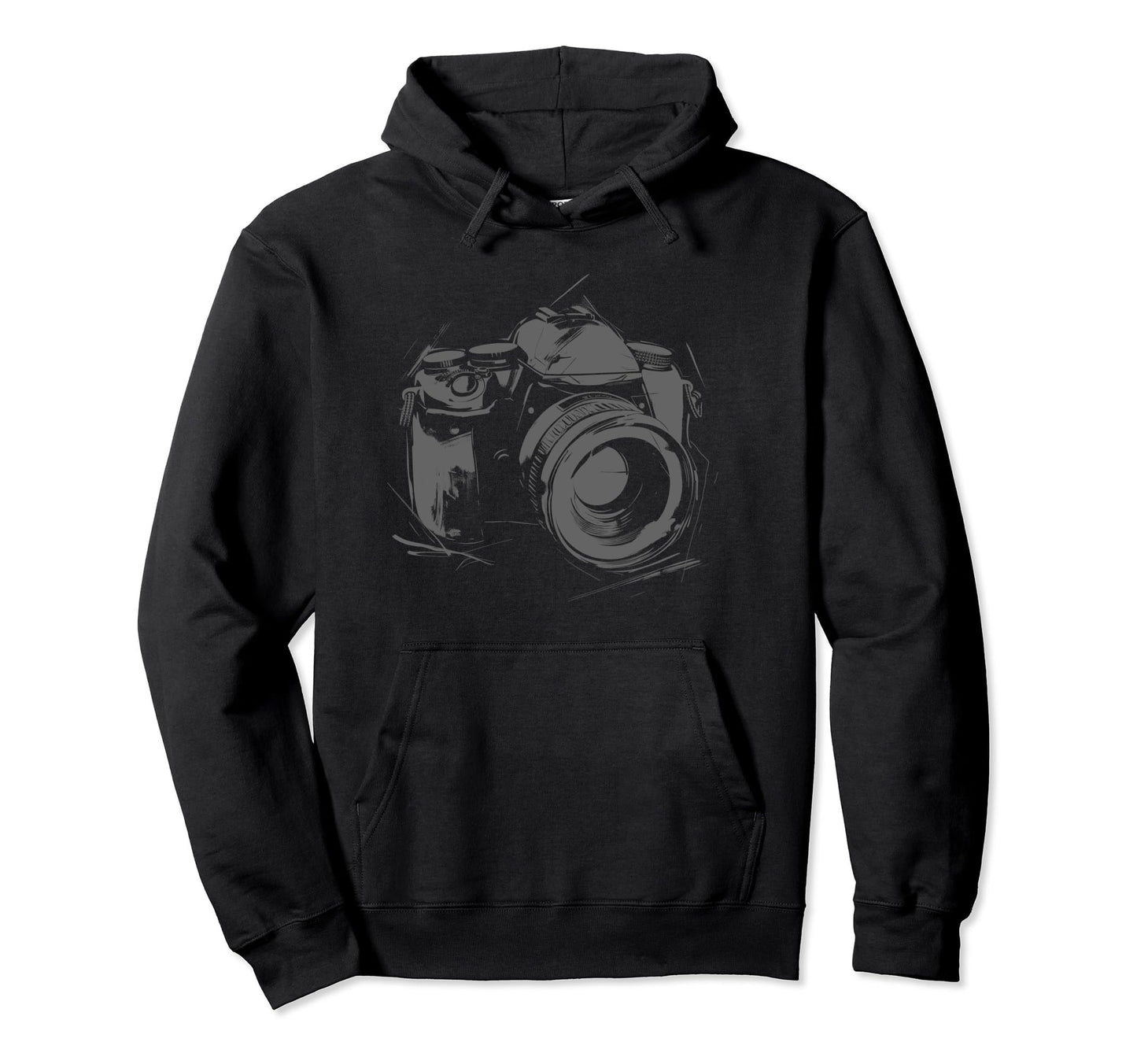 Camera Photography Watercolor Art Hoodie - Fun Novelty Design for Adults - T-Shirt, Sweatshirt, Hoodie