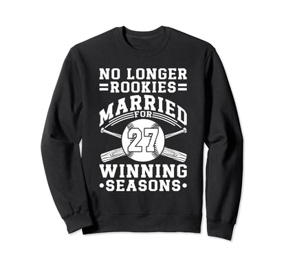 27Th Wedding Anniversary Baseball Sweatshirt - Custom Art Print Unisex - T-Shirt, Sweatshirt, Hoodie